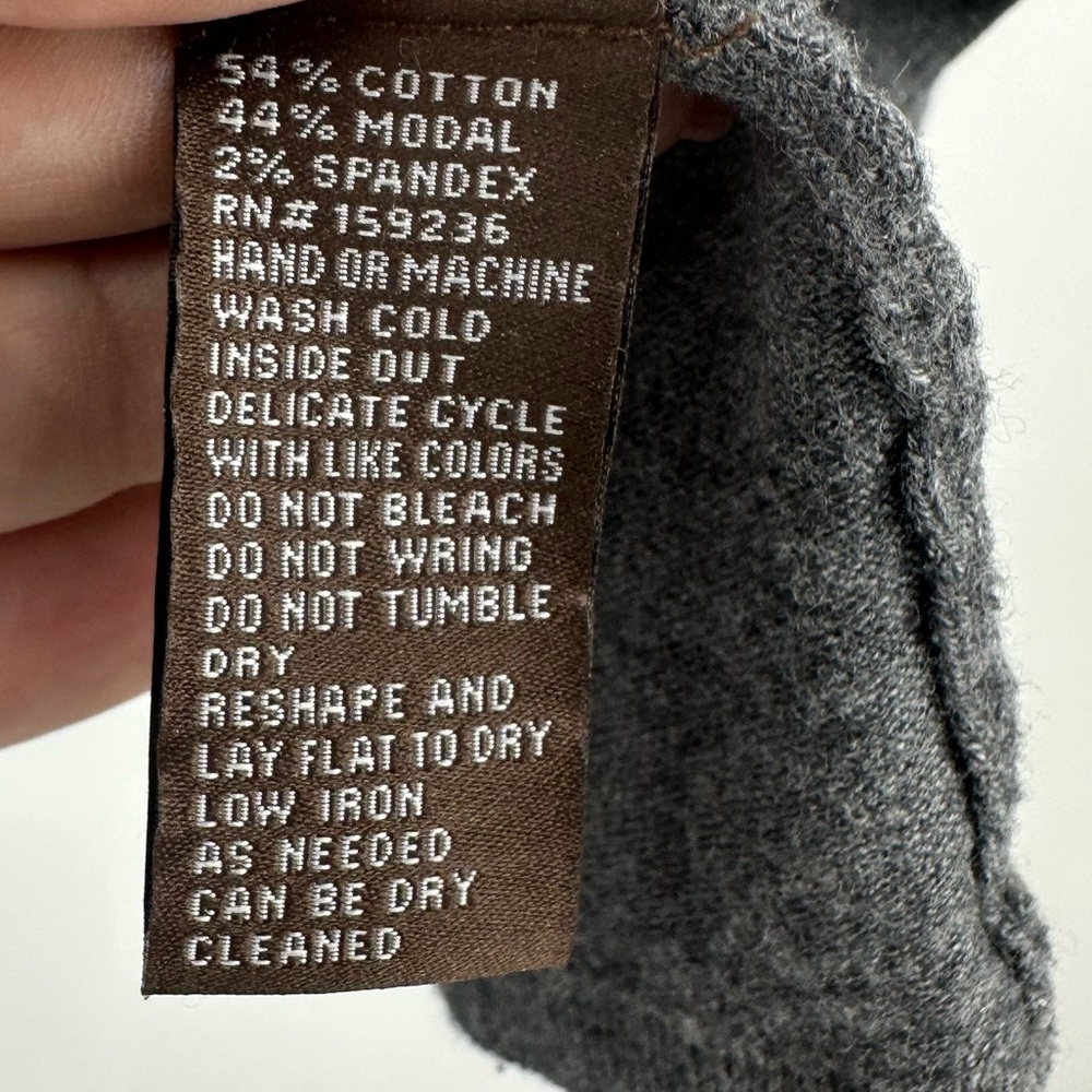 J.McLaughlin Gray Sweater Button Cuffs Crew Neck Womens Medium | AQ598 - Picture 3 of 6